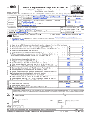Form 990 Return of Organization Exempt From Income Tax
