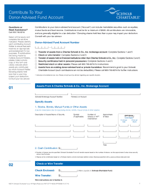 Schwab Charitable Fund Contribution Form