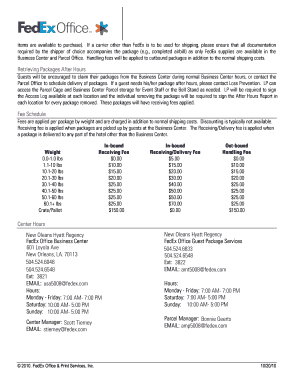 FedEx Office Credit Card Authorization Form