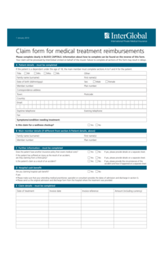 Medical Treatment Reimbursement Claim Form