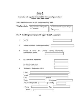Limited Liability Partnership Agreement Form