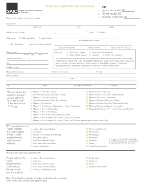 Graduate Application for Admission