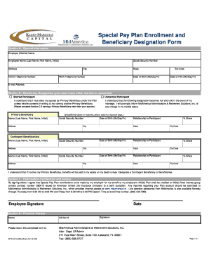Special Pay Plan Enrollment Form