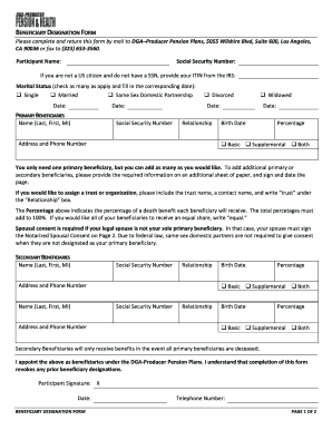 Beneficiary Designation Form