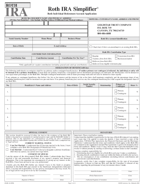 Roth IRA Application Form