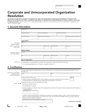 Corporate Account Authorization Form