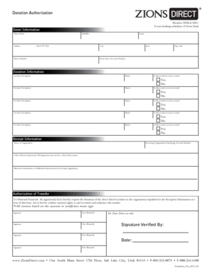 Donation Authorization Form