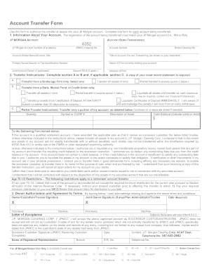 JP Morgan Account Transfer Form