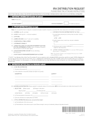 IRA Distribution Request Form
