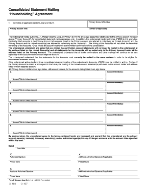 J.P. Morgan Householding Agreement