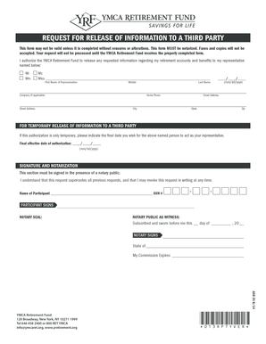 Request for Release of Information to Third Party