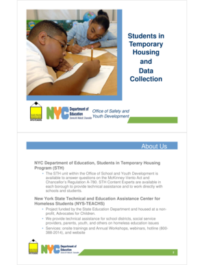 New York Residency Questionnaire for Students in Temporary Housing