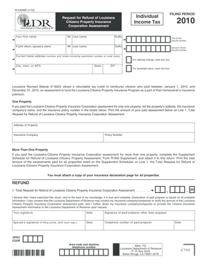Louisiana Citizens Property Insurance Refund Form