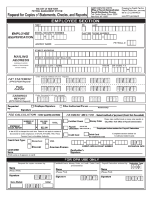 New York Payroll Document Request Form