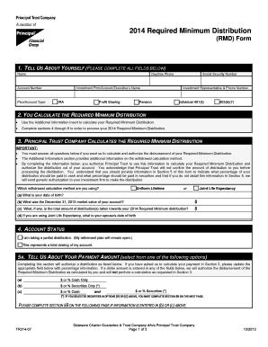 2014 Required Minimum Distribution Form