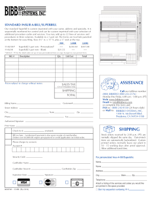 Standard Superbill Form