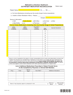 Methodist Le Bonheur Healthcare MRI Safety Screening Form