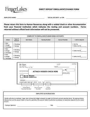 Direct Deposit Enrollment Form