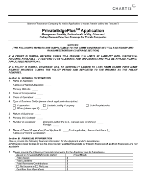 PrivateEdgePlusSM Application