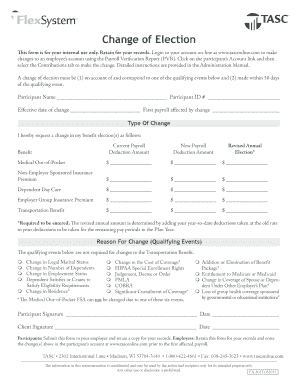 Change of Election Form