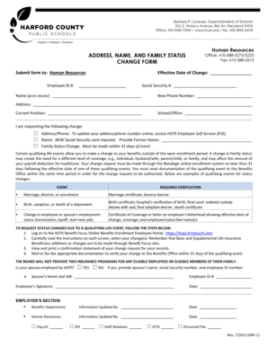 Employee Change Form