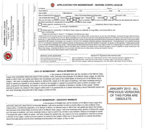 Marine Corps League Membership Application