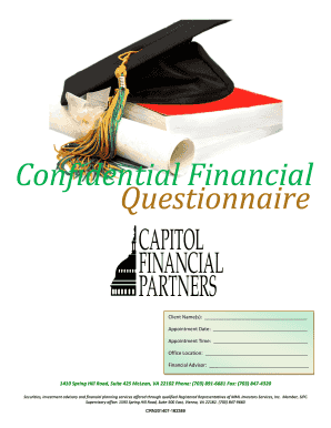 Confidential Financial Questionnaire