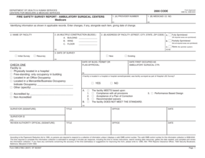 Fire Safety Survey Report - Ambulatory Surgical Centers