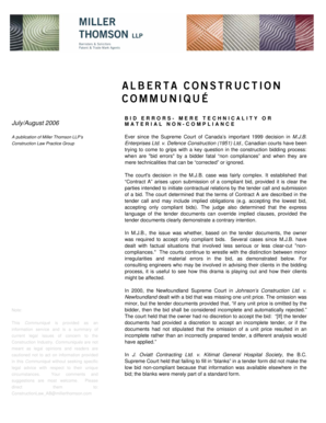 Alberta Construction Communiqué