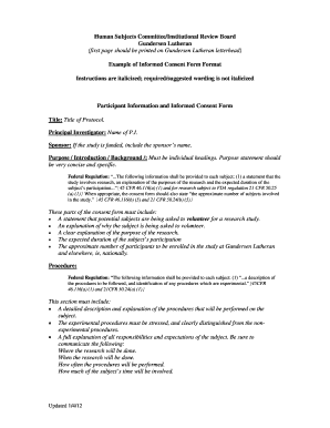Informed Consent Form Template