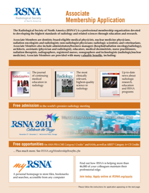 RSNA Associate Membership Application