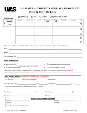 Check Requisition Form
