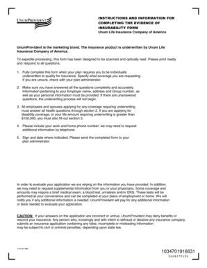 Unum Life Insurance Application Form