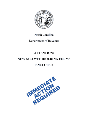 North Carolina NC-4 Withholding Form