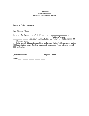 I-600A Adoption Application Extension Request