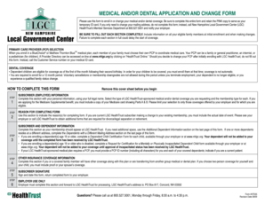 Medical and Dental Application and Change Form