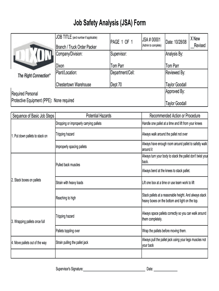 Printable Jsa Form Printable Forms Free Online