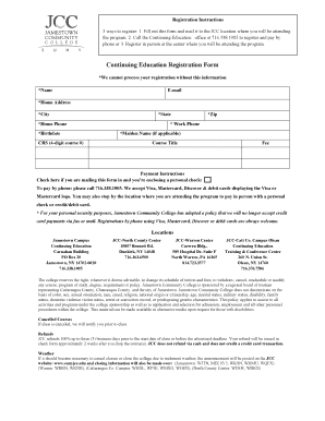 Continuing Education Registration Form