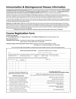 New York Meningococcal Immunization Form