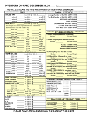 Inventory On-Hand December 31