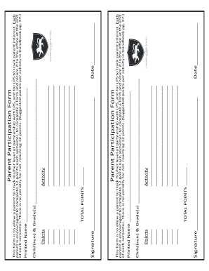 Parent Participation Form