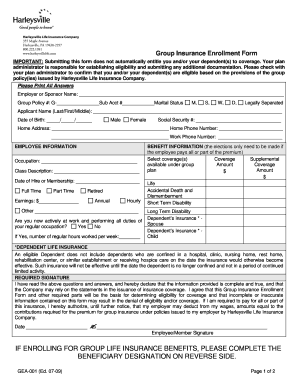 Group Insurance Enrollment Form
