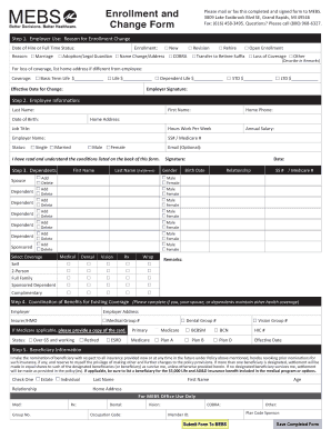 MEBS Enrollment Change Form