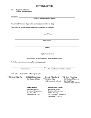 Florida LLC Articles of Organization