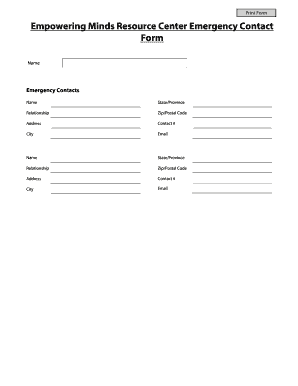 Emergency Contact Form