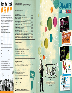 The Rock Church ARMY Membership Form