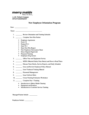 New Employee Orientation Program