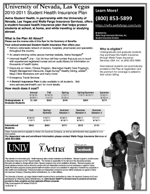 UNLV Student Health Insurance Plan