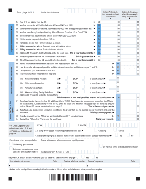 Montana Form 2 2010 Tax Return