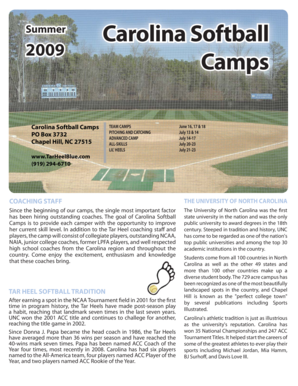 Printable softball score sheet 15 players - Complete Brochure In PDF Format - University of North Carolina ...